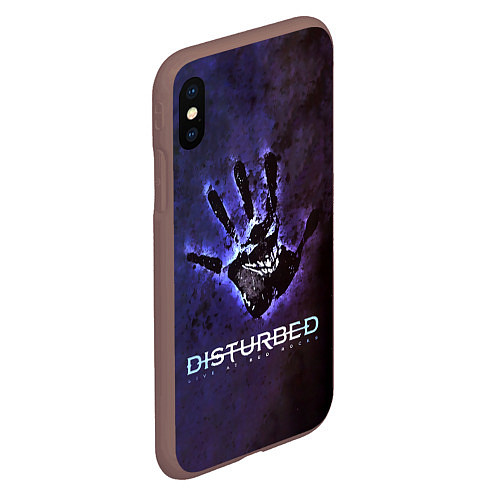 Чехол iPhone XS Max матовый Disturbed: Live at red rocks / 3D-Коричневый – фото 2