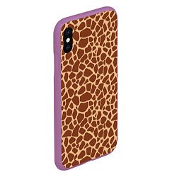 Чехол iPhone XS Max матовый Жираф, цвет: 3D-фиолетовый — фото 2