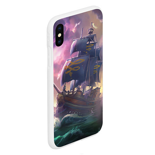 Чехол iPhone XS Max матовый Sea of thieves / 3D-Белый – фото 2