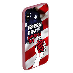 Чехол iPhone XS Max матовый Green Day American Idiot, цвет: 3D-малиновый — фото 2