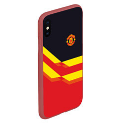 Чехол iPhone XS Max матовый Man United FC: Red style, цвет: 3D-красный — фото 2