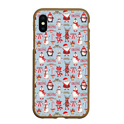 Чехол iPhone XS Max матовый Рождественская Милота