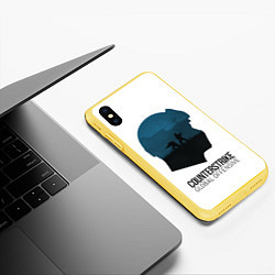 Чехол iPhone XS Max матовый CS:GO Head, цвет: 3D-желтый — фото 2