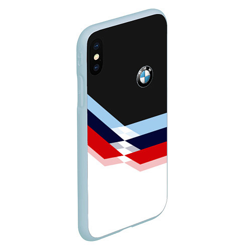 Чехол iPhone XS Max матовый BMW M SPORT / 3D-Голубой – фото 2