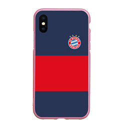 Чехол iPhone XS Max матовый Bayern Munchen - Red-Blue FCB 2022 NEW, цвет: 3D-розовый