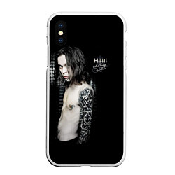 Чехол iPhone XS Max матовый HIM: Soliday man, цвет: 3D-белый