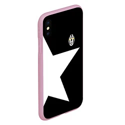 Чехол iPhone XS Max матовый FC Juventus: Star, цвет: 3D-розовый — фото 2