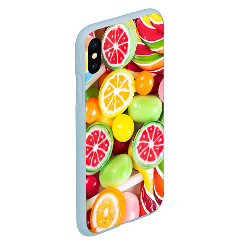 Чехол iPhone XS Max матовый Candy Summer / 3D-Голубой – фото 2