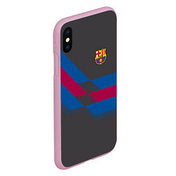 Чехол iPhone XS Max матовый Barcelona FC: Dark style, цвет: 3D-розовый — фото 2