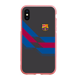 Чехол iPhone XS Max матовый Barcelona FC: Dark style