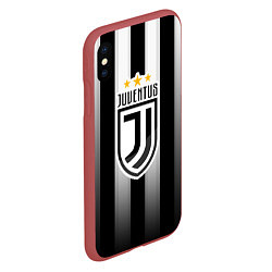 Чехол iPhone XS Max матовый Juventus FC: New logo, цвет: 3D-красный — фото 2