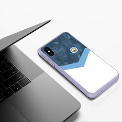 Чехол iPhone XS Max матовый Manchester City FC: Sport, цвет: 3D-светло-сиреневый — фото 2