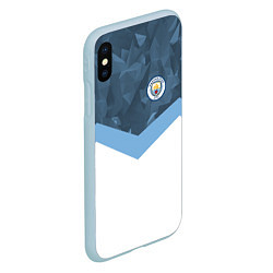 Чехол iPhone XS Max матовый Manchester City FC: Sport, цвет: 3D-голубой — фото 2