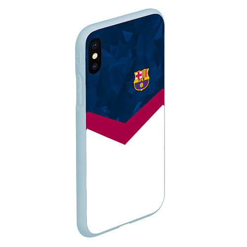 Чехол iPhone XS Max матовый Barcelona FC: Sport / 3D-Голубой – фото 2