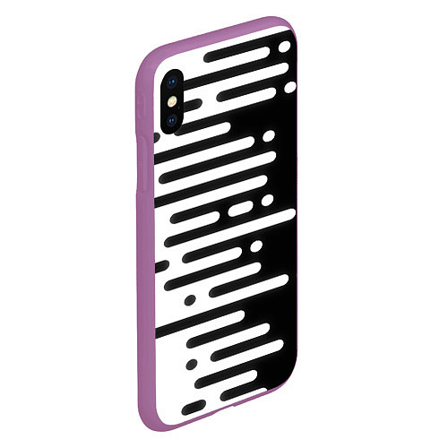 Чехол iPhone XS Max матовый Необычная геометрия! / 3D-Фиолетовый – фото 2