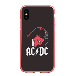 Чехол iPhone XS Max матовый AC/DC Devil, цвет: 3D-баблгам