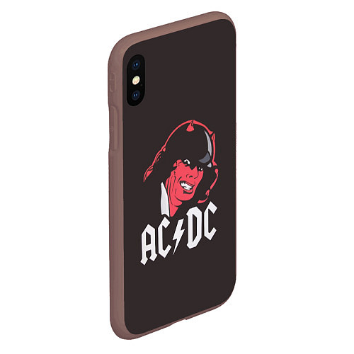 Чехол iPhone XS Max матовый AC/DC Devil / 3D-Коричневый – фото 2