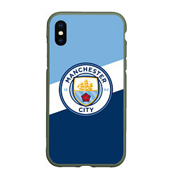 Чехол iPhone XS Max матовый FC Manchester City: Colors