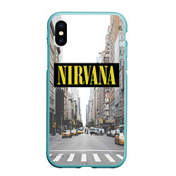 Чехол iPhone XS Max матовый Nirvana City, цвет: 3D-мятный