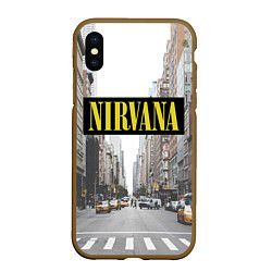 Чехол iPhone XS Max матовый Nirvana City