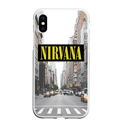 Чехол iPhone XS Max матовый Nirvana City, цвет: 3D-белый