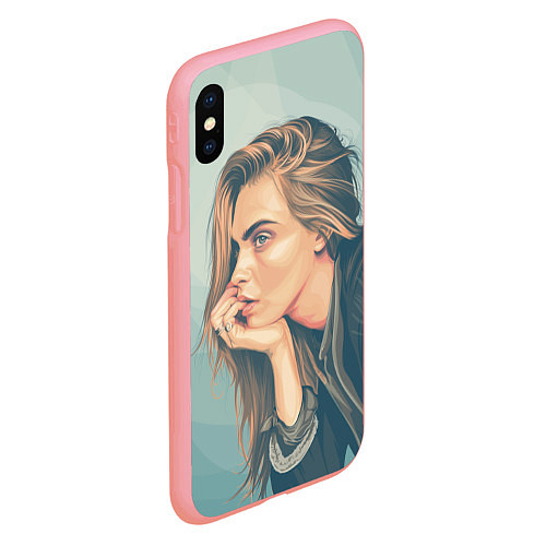 Чехол iPhone XS Max матовый Cara Delevingne 3 / 3D-Баблгам – фото 2