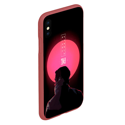 Чехол iPhone XS Max матовый Blade Runner: Acid sun / 3D-Красный – фото 2