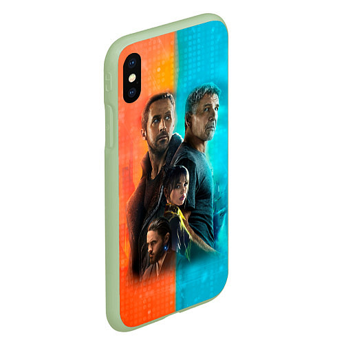 Чехол iPhone XS Max матовый Blade Runner Heroes / 3D-Салатовый – фото 2