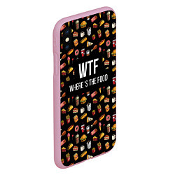 Чехол iPhone XS Max матовый WTF Food, цвет: 3D-розовый — фото 2