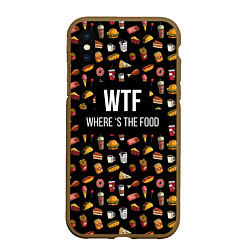Чехол iPhone XS Max матовый WTF Food