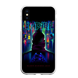 Чехол iPhone XS Max матовый Blade Runner Empire, цвет: 3D-белый