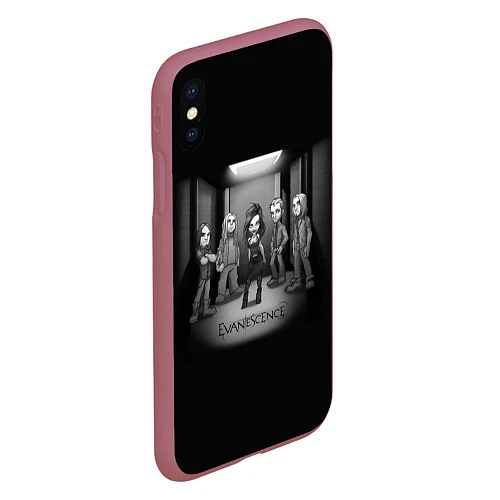 Чехол iPhone XS Max матовый Evanescence Band / 3D-Малиновый – фото 2