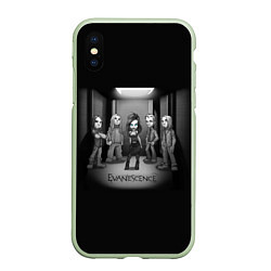 Чехол iPhone XS Max матовый Evanescence Band, цвет: 3D-салатовый