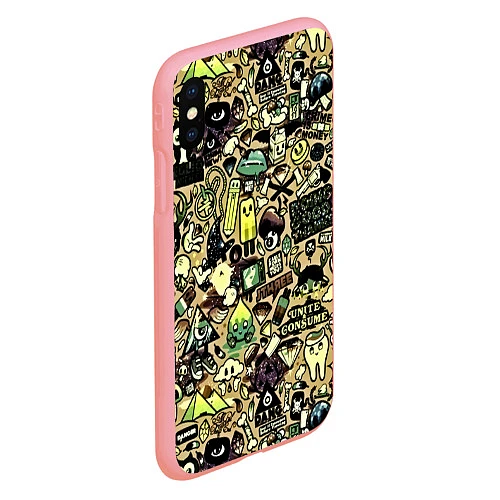 Чехол iPhone XS Max матовый Стикер бомбинг / 3D-Баблгам – фото 2