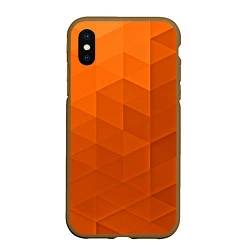 Чехол iPhone XS Max матовый Orange abstraction