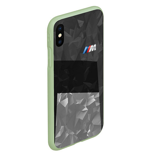 Чехол iPhone XS Max матовый BMW: Black Design / 3D-Салатовый – фото 2