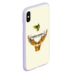 Чехол iPhone XS Max матовый Imagine Dragons S+M, цвет: 3D-светло-сиреневый — фото 2