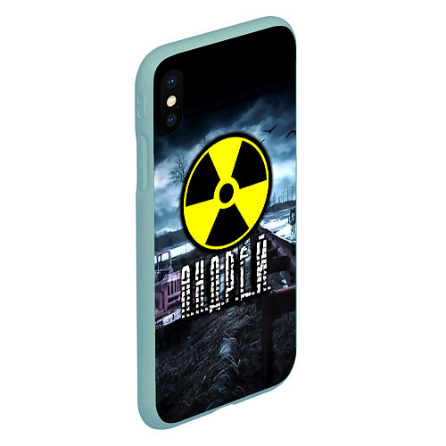 Чехол iPhone XS Max матовый S.T.A.L.K.E.R: Андрей / 3D-Мятный – фото 2