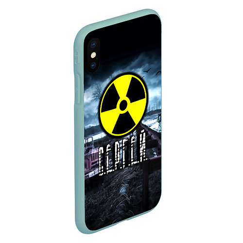 Чехол iPhone XS Max матовый S.T.A.L.K.E.R: Сергей / 3D-Мятный – фото 2