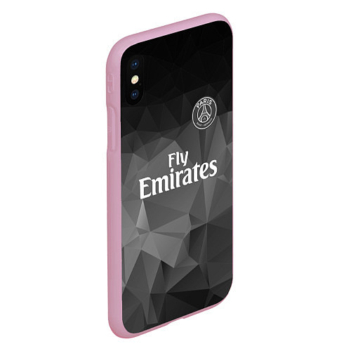 Чехол iPhone XS Max матовый PSG FC: Polygons 2018 / 3D-Розовый – фото 2