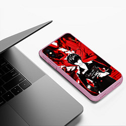 Чехол iPhone XS Max матовый Persona 5, цвет: 3D-розовый — фото 2