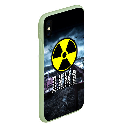 Чехол iPhone XS Max матовый S.T.A.L.K.E.R: Дима / 3D-Салатовый – фото 2