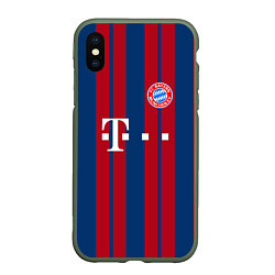 Чехол iPhone XS Max матовый Bayern FC: Original 2018, цвет: 3D-темно-зеленый