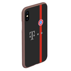 Чехол iPhone XS Max матовый Bayern FC: Black 2018, цвет: 3D-коричневый — фото 2