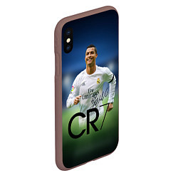 Чехол iPhone XS Max матовый CR7, цвет: 3D-коричневый — фото 2