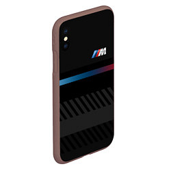 Чехол iPhone XS Max матовый BMW: Brand Lines, цвет: 3D-коричневый — фото 2