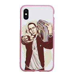 Чехол iPhone XS Max матовый Eminem: Street Music