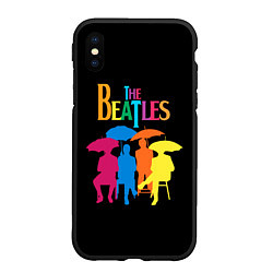 Чехол iPhone XS Max матовый The Beatles: Colour Rain, цвет: 3D-черный