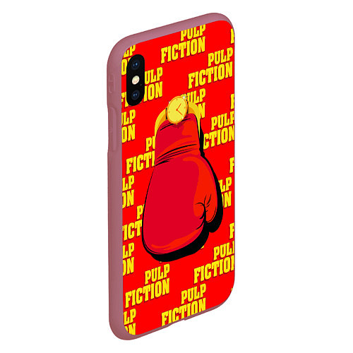 Чехол iPhone XS Max матовый Pulp Fiction: Boxing glove / 3D-Малиновый – фото 2