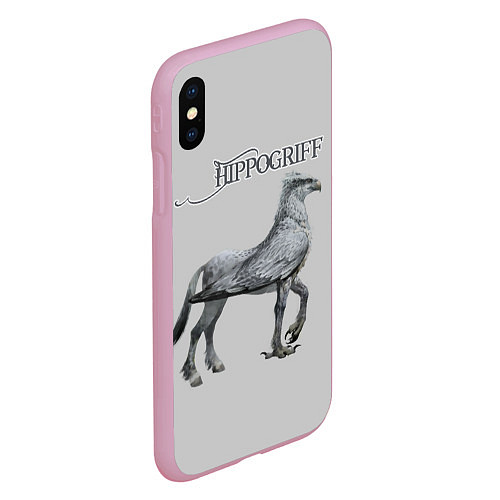 Чехол iPhone XS Max матовый Hippogriff / 3D-Розовый – фото 2